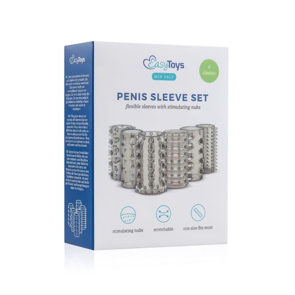 Easytoys dzimumlocekļa piedurkņu komplekts - pelēks (6 gb)