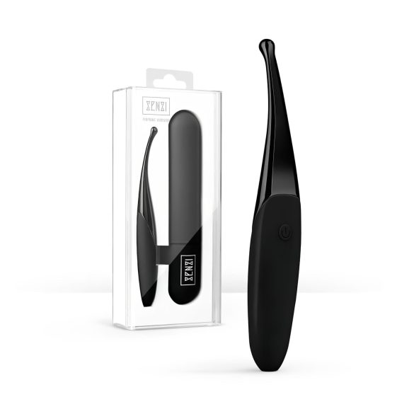 Senzi - uzlādējams, ūdensizturīgs klitora vibrators (melns)