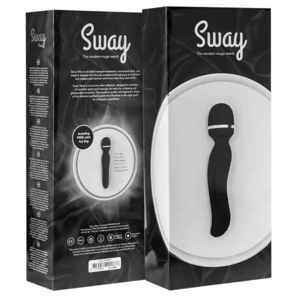 Sway No.4 masāžas vibrators, uzlādējams, melns