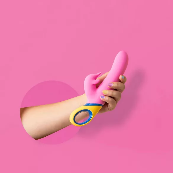 PMV20 rotējošs vibrators ar klitora stimulatoru rozā