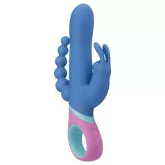   PMV20 Vice Double - vibrators ar rotējošu trīsdaļu uzgali zils