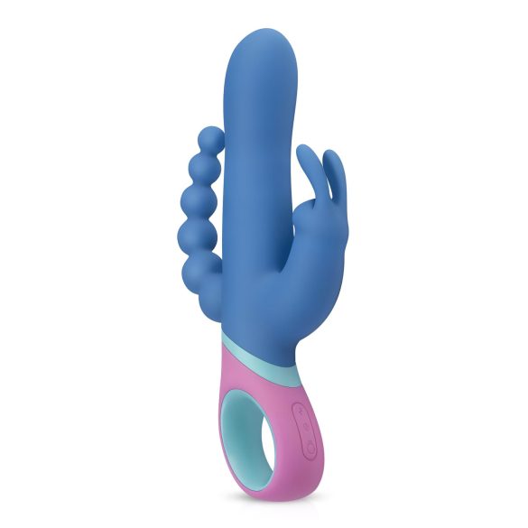 PMV20 Vice Double - griežamais, trīsžuburu vibrators (zils)