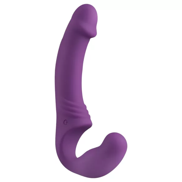 Easytoys - uzlādējams strap-on vibrators bez stiprinājuma, violets
