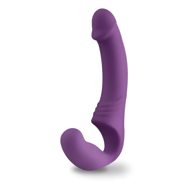 Easytoys - uzlādējams strap-on vibrators bez stiprinājuma, violets