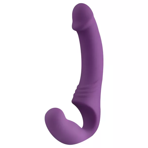 Easytoys - uzlādējams strap-on vibrators bez stiprinājuma, violets