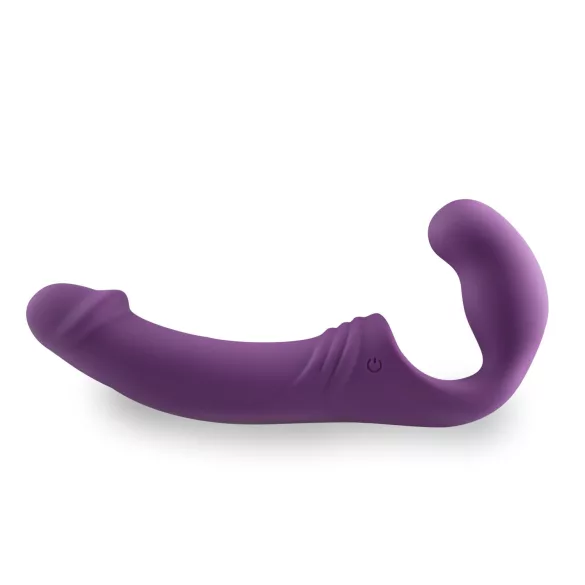Easytoys - uzlādējams strap-on vibrators bez stiprinājuma, violets