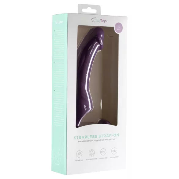 Easytoys - uzlādējams strap-on vibrators bez stiprinājuma, violets