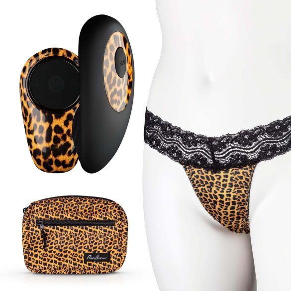 Panthra Tania - vibrējošas biksītes (leopardu-melns)