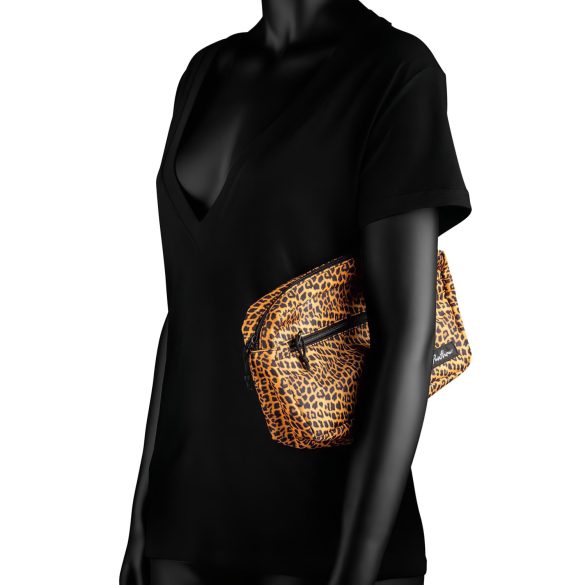 Panthra Shaka masāžas vibrators ar akumulatoru leoparda raksts melns