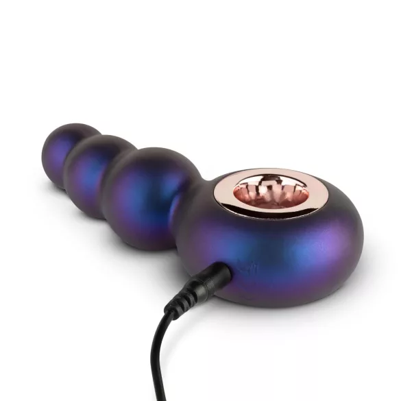 Hueman anālais vibrators ar pērlītēm, lādējams, violets