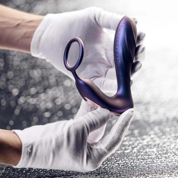 Hueman anālais vibrators ar tālvadību un dzimumlocekļa gredzenu, violets
