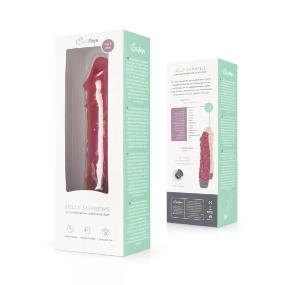 Easytoys Jelly Supreme - vibrators reālistisks rozā