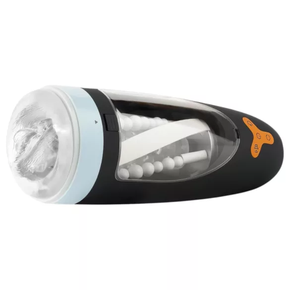 CRUIZR CP01 - vīriešu masturbators ar rotējošu un iesūcošu funkciju melns-zils