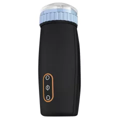   CRUIZR CM05 - vīriešu masturbators ar stumšanas un sūkšanas funkciju, melns-zils