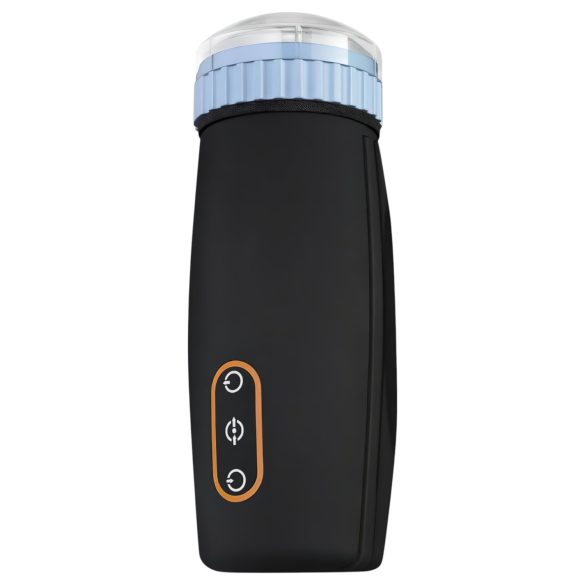 CRUIZR CM05 - vīriešu masturbators ar stumšanas un sūkšanas funkciju, melns-zils