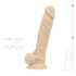Real Fantasy Ashton - dildo ar sēkliniekiem reālistisks 20,5cm naturāls