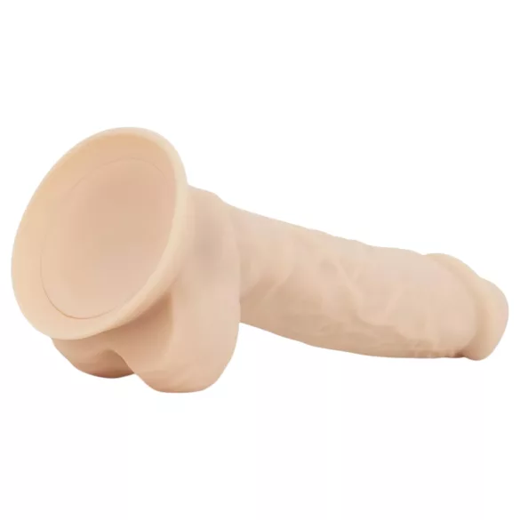 Real Fantasy Conrad - pievienojams vibrators ar piesūcekni 20 cm dabīgs