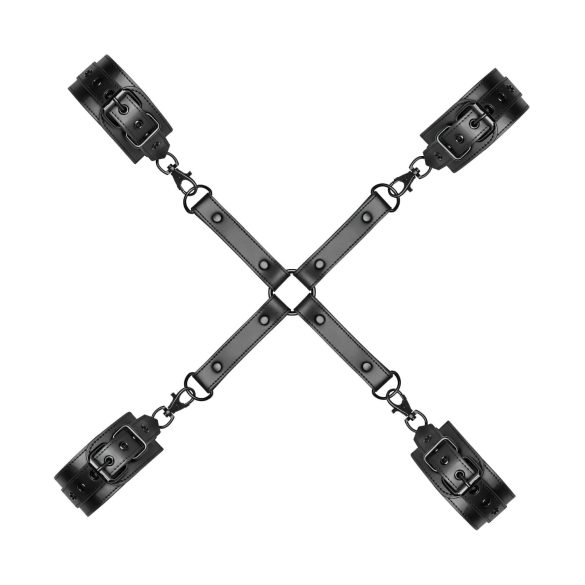 Bedroom Fantasies - roku un kāju krusts BDSM aksesuārs melns
