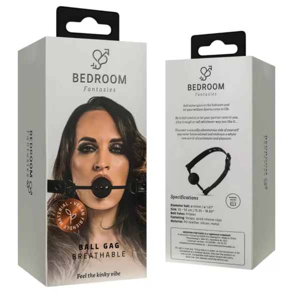 Bedroom Fantasies - mutes aizbāznis ar elpošanas caurumiem melns