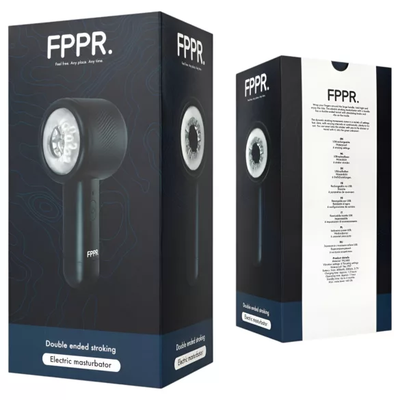 FPPR - akumulatora masturbators ar augšup-leju kustību melns