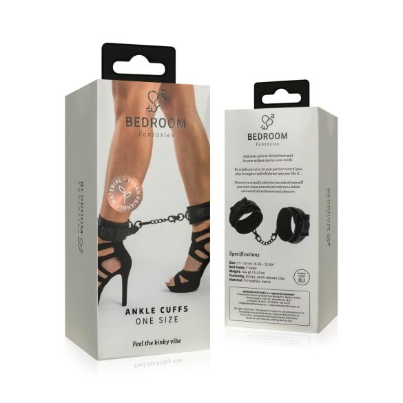 Bedroom Fantasies - potīšu aproces ar ķēdi melnas