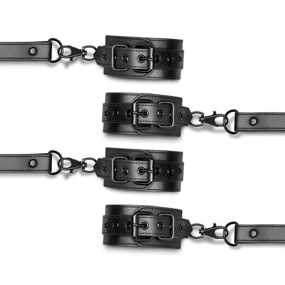 Bedroom Fantasies - potīšu un plaukstu dzelži (melni)