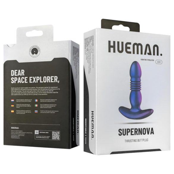 Hueman Supernova - anālais vibrators ar stumjošu funkciju violets