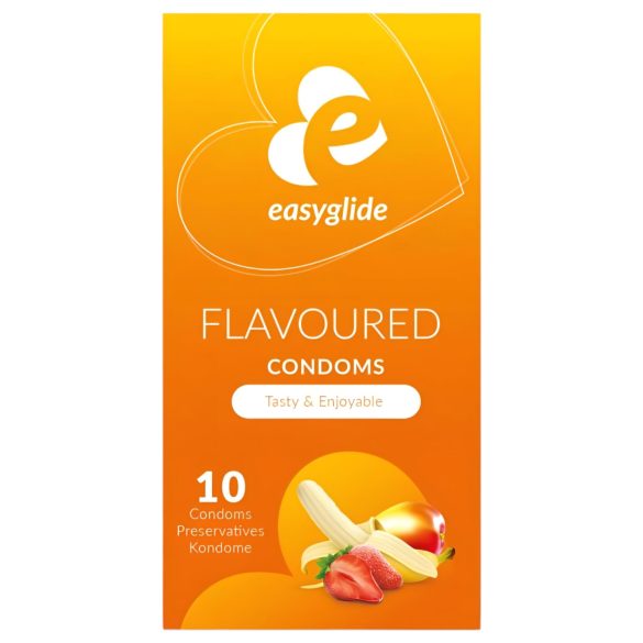 EasyGlide Garšas prezervatīvi - augļu aromāts (10 gab.)