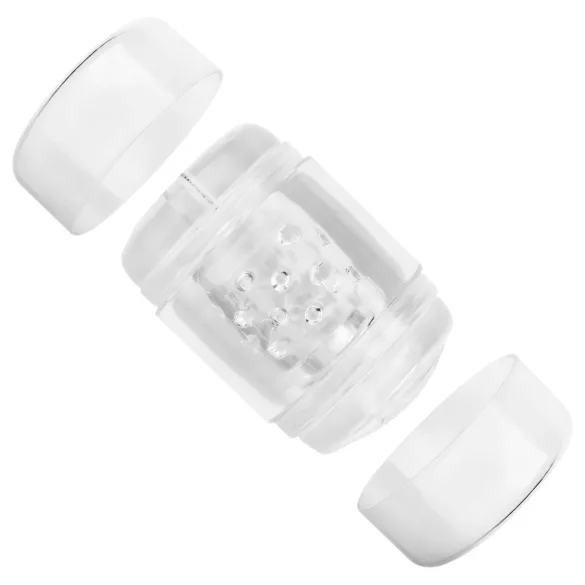 FPPR. - divpusējs masturbators ar maksts un mutes atveri caurspīdīgs