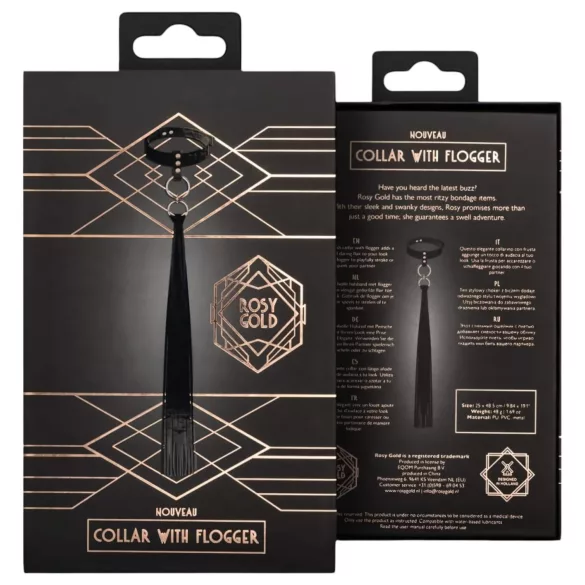 Rosy Gold - kakla siksna un pletne melna