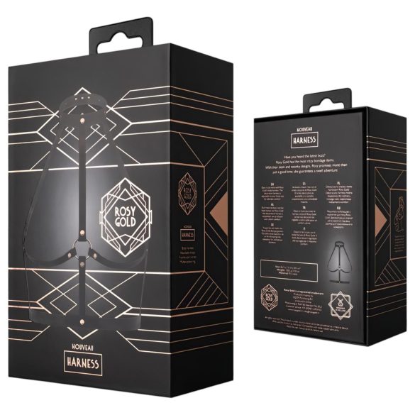 Rosy Gold - ķermeņa hāness melns/rozā zelts