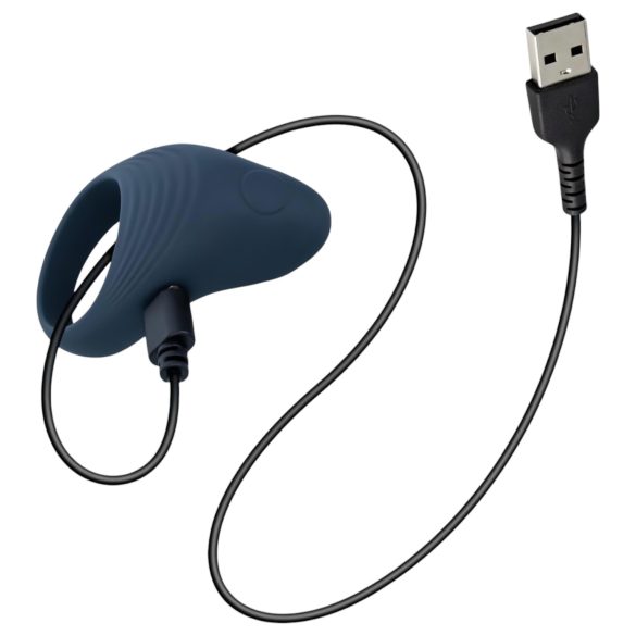 Boners - akumulatora vibrējošais erekcijas gredzens pelēks