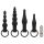 Easytoys - akumulatora anālais vibrators komplekts - 4 daļas (melns)