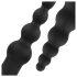 Easytoys - akumulatora anālais vibrators komplekts - 4 daļas (melns)
