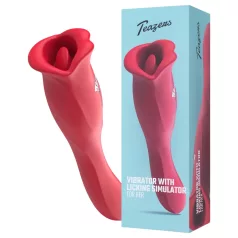   Teazers - divgalu vibrators ar mēlītes klitora stimulāciju (sarkans)