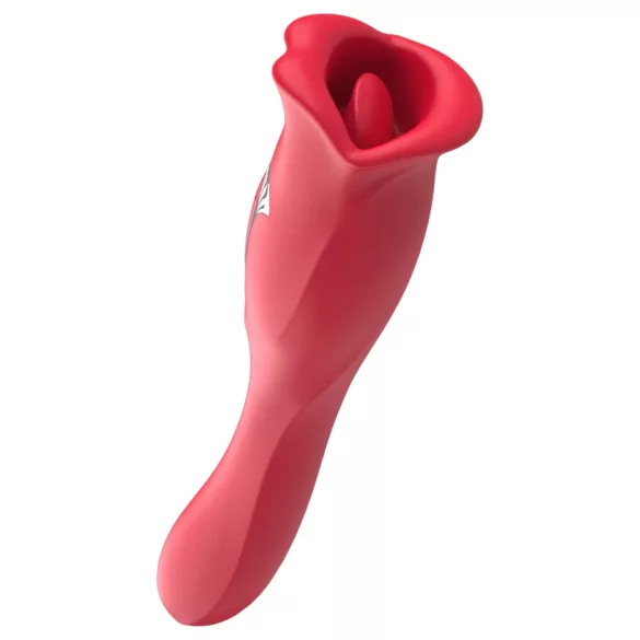 Teazers - divgalu vibrators ar mēlītes klitora stimulāciju (sarkans)