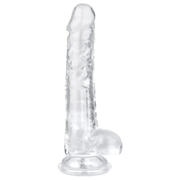 EasyToys - dildo ar sēkliniekiem 17 cm caurspīdīgs