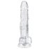 EasyToys - dildo ar sēkliniekiem 17 cm caurspīdīgs