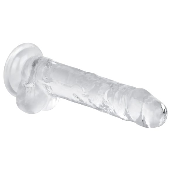 EasyToys - dildo ar sēkliniekiem 17 cm caurspīdīgs