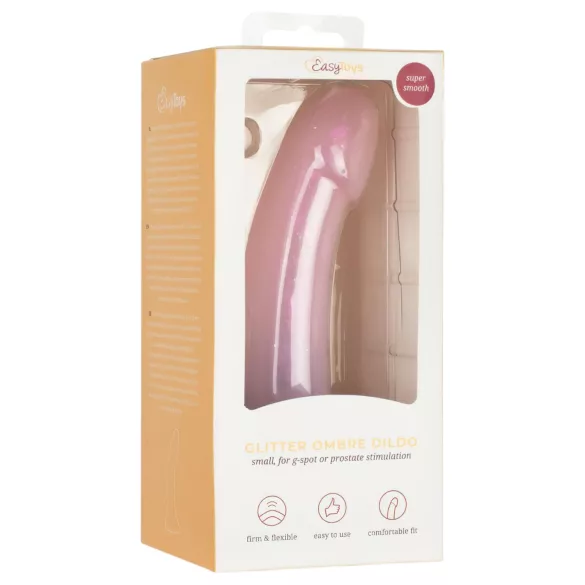 EasyToys Mermaid - mirdzošs dildo - 15 cm (rozā)