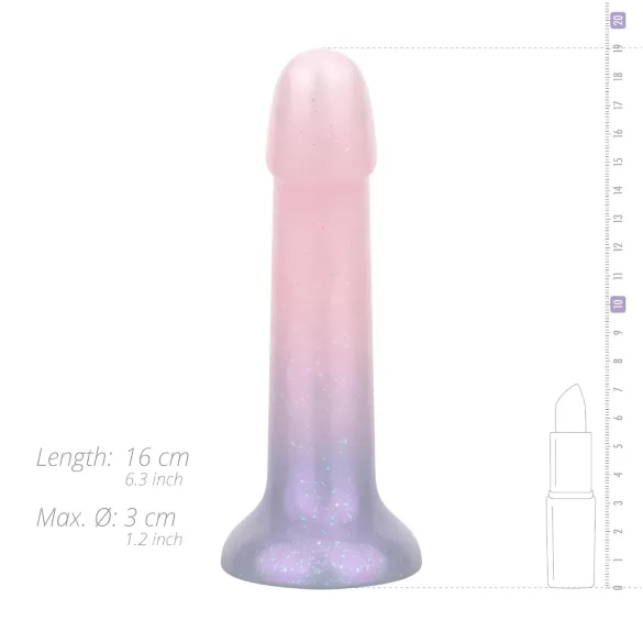 EasyToys Mermaid - mirdzošs dildo - 15 cm (rozā)