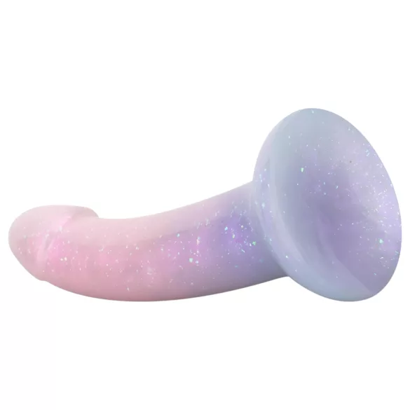 EasyToys Mermaid - dildo ar spīdumiem 19cm rozā