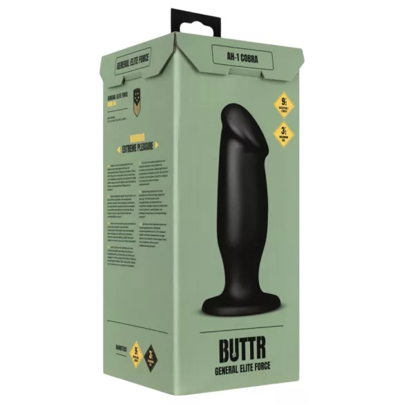 BUTTR anālais dildo ar piesūcekni melns