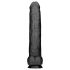 BUTTR Mega Dingo - milzīgs dabisks dildo - 43 cm (melns)