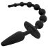 EasyToys - 2 vienā anālais spraudnis (melns)