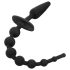 EasyToys - 2 vienā anālais spraudnis (melns)