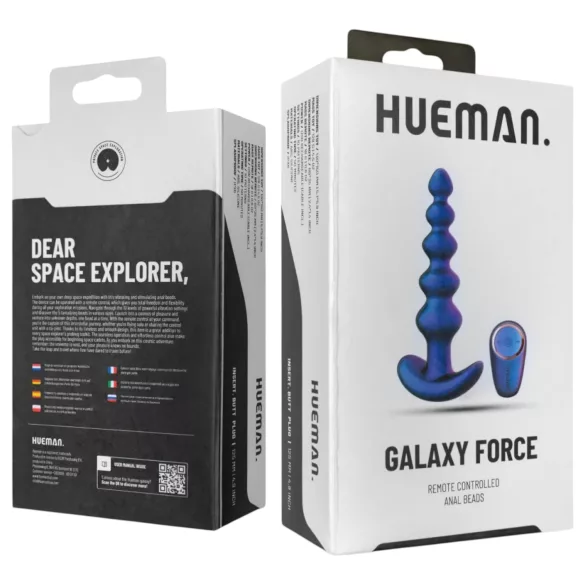 Hueman Galaxy Force - anālais vibrators ar radio vadību (violets)