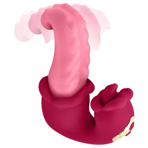 Teazers - vibrators ar divām mēlītēm rozā