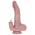 Real Fantasy Logan - sildošs stūmējvibrators ar klitora mēlīti (ķermeņa krāsā) - 22 cm