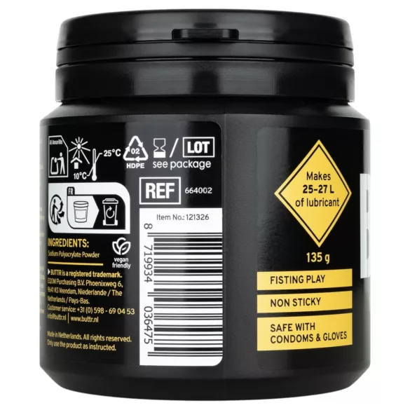BUTTR - pulverveida instant lubrikants (135 g)